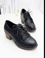 Women's high heels shoes Vintage tel thick with a single shoe women's shoes.avi