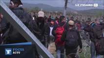 Violents affrontements entre police et migrants à la frontière gréco-macédonienne