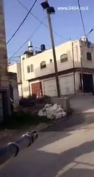 A brave Palestinian girl with knifee confronts Israeli soldiers