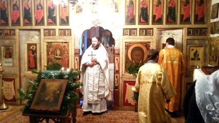 Поздравление и проповедь игумена Евфимия в праздник Рождества Христова 7 января 2014 года.