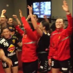 Vardar celebrating EHF Champions League final-four qualification