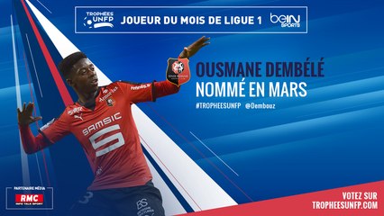 Ousmane Dembélé : nommé pour le mois de mars