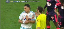 Karim Rekik horror foul gets yellov card - Marseille 0-0 Bordeaux 10.04.2016