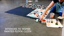 Painted Floor Cloth at  Interiors to Inspire