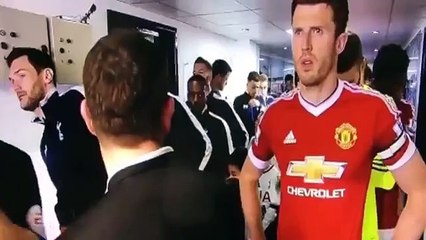 The linesman at White Hart Lane was definitely pumped up for the game