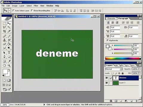 Photoshop CS Dersleri -Çalısma eğrisi oluşturmak