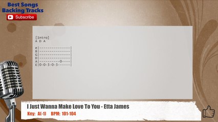 I Just Wanna Make Love To You - Etta James Vocal Backing Track with chords and lyrics