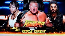 Wwe 2k16 Brock Lesnar vs. Roman reigns vs. Dean ambrose (fast lane)