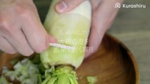大根の皮を割り箸でむく方法｜How to peel radish with chopsticks - KURASHIRU -