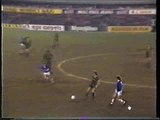 Gary Lineker scores for Leicester City circa 1983-1984