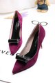 girls high heel shoes Quality flannel pointed high heels.avi