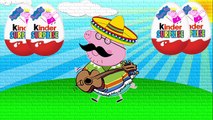Peppa pig in the new image of a Mexican family  Unpacking chocolate egg Kinder surprise Cartoons for