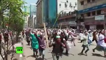 Violence as Bangladeshi Islamists demand execution of blasphemers [Raw Video]