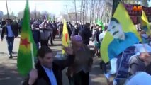 Russian & Kurdish Protesters in support of Kurdistan & condemn Turkey