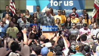 Former President Clinton Comes To LA To Stump For Hillary