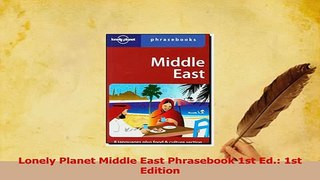PDF  Lonely Planet Middle East Phrasebook 1st Ed 1st Edition Download Full Ebook