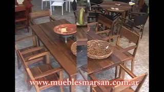 Muebles de Madera Interior / Exterior en www.mueblesmarsan.com.ar