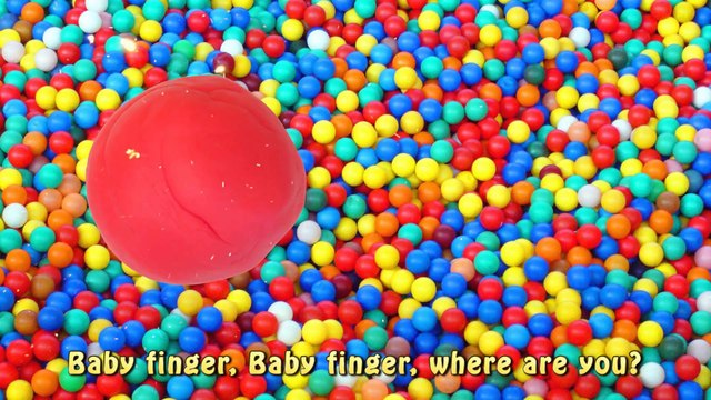 Play Doh Finger Family Ball Pit Song for learning colors Nursery Rhymes for Children and Kids