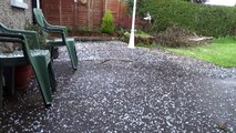Hailstones in Derry Northern Ireland.