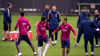 FC Barcelona training session: Aiming for Anoeta