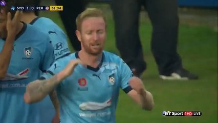 1-0 David Carney Goal Australia  A-League  Regular Season - 10.04.2016, Sydney FC 1-0 Perth Glory