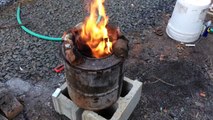 Wood gasifier stove