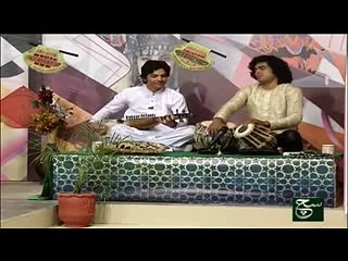Sajawal Khan Tabla with Waseem Sakhi Rubab at Such TV Chanel