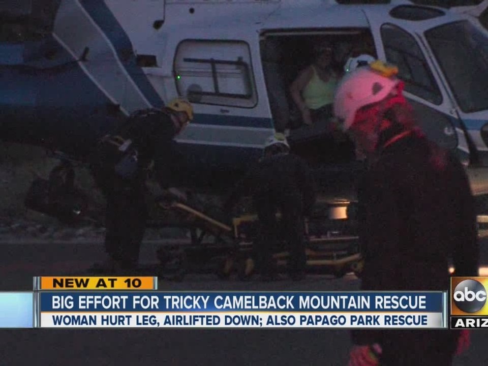 Phoenix firefighters respond to two Saturday night mountain rescues
