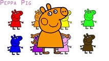 Learn The Colours With Peppa Pig for Toddler Kid Baby Education Video
