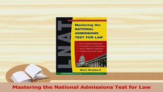 PDF  Mastering the National Admissions Test for Law Download Online