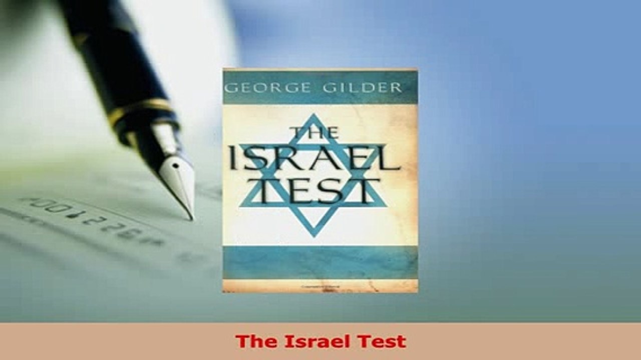 PDF  The Israel Test Read Online