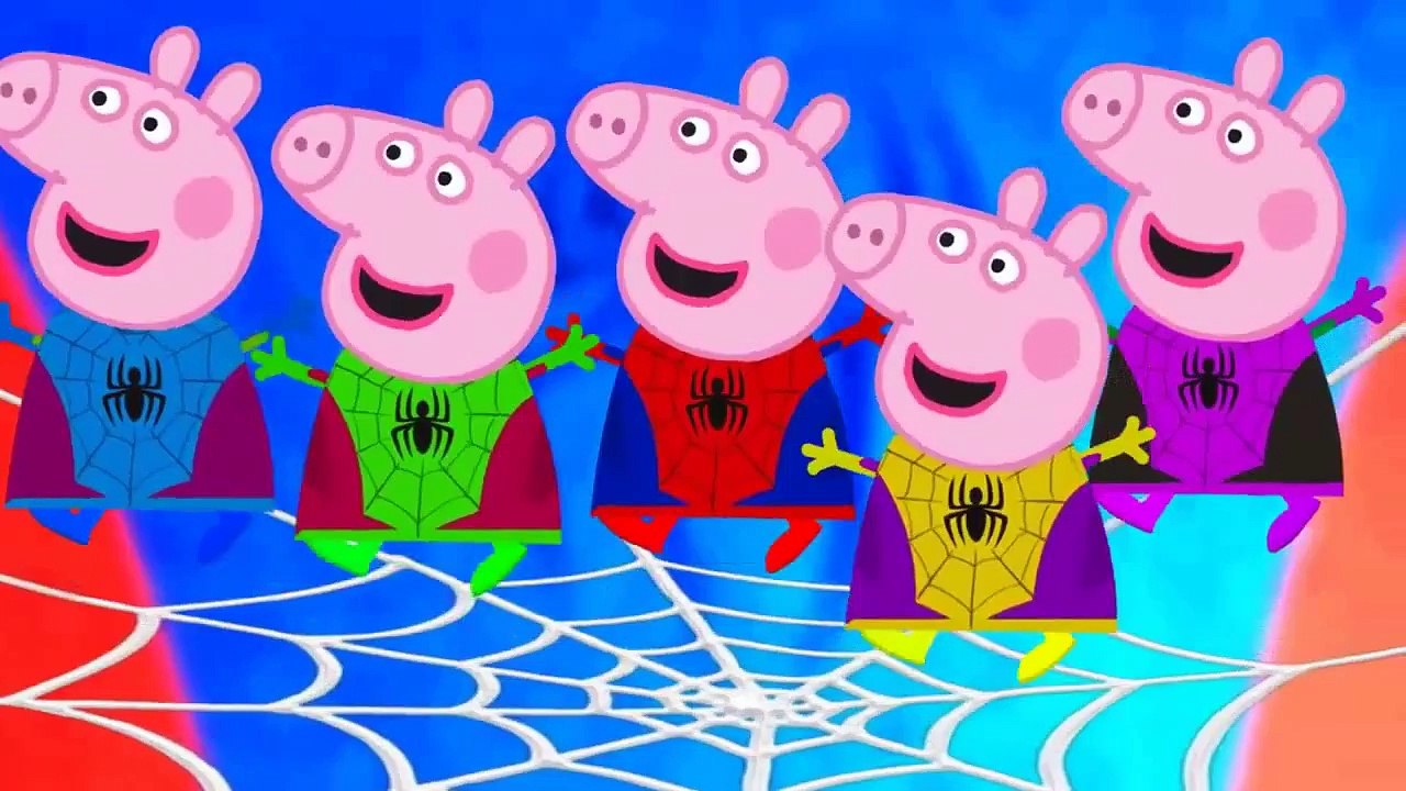 Little Peppa Pig Spiderman Jumping on the Bed  \ Mickey Mouse TV Lyrics