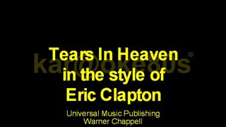 karaoke Tears in Heaven E. Clapton