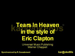 karaoke Tears in Heaven E. Clapton