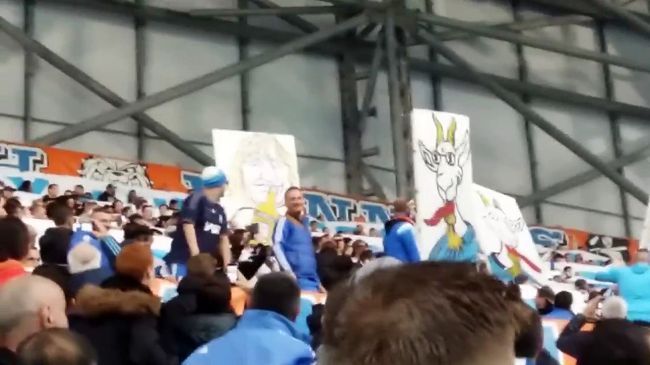 Les supporters de l'OM se moquent des joueurs avec Benny Hill et des chèvres !