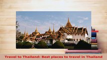 PDF  Travel to Thailand Best places to travel in Thailand Download Online