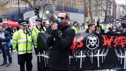 Good-humoured, anti-government protests in London