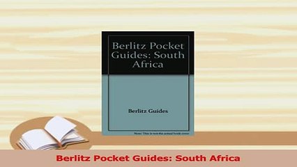Read  Berlitz Pocket Guides South Africa Ebook Free