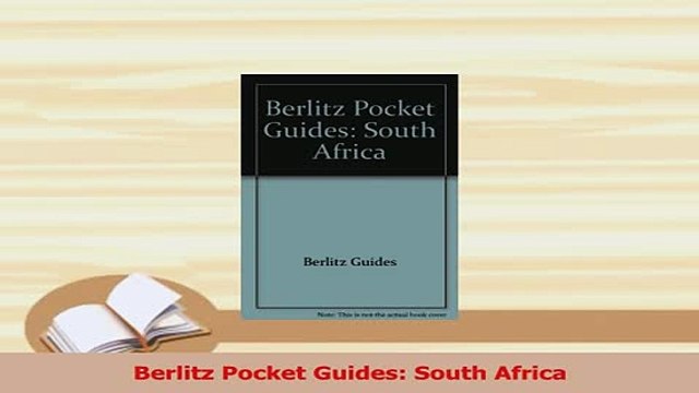 Read Berlitz Pocket Guides South Africa Ebook Free