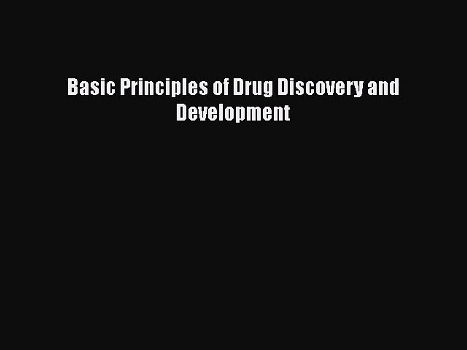 Download Basic Principles of Drug Discovery and Development  EBook