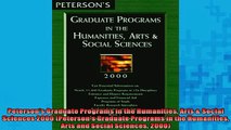 FREE PDF  Petersons Graduate Programs in the Humanities Arts  Social Sciences 2000 Petersons  BOOK ONLINE
