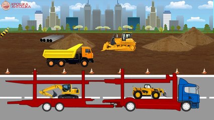 Мультик про машинки Внедорожник Автобус Автовоз и Строительные Машины
