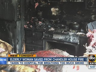 Elderly woman saved from Chandler house fire