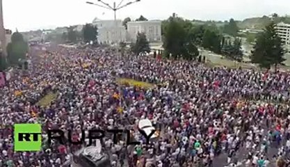 Protester demands resignation from Prime Minister  Muscat in IMalta