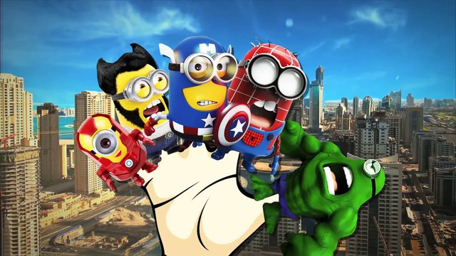 Minions Spiderman Cartoons Finger Family Children Nursery Rhymes Minions Hulk Finger Family Rhymes