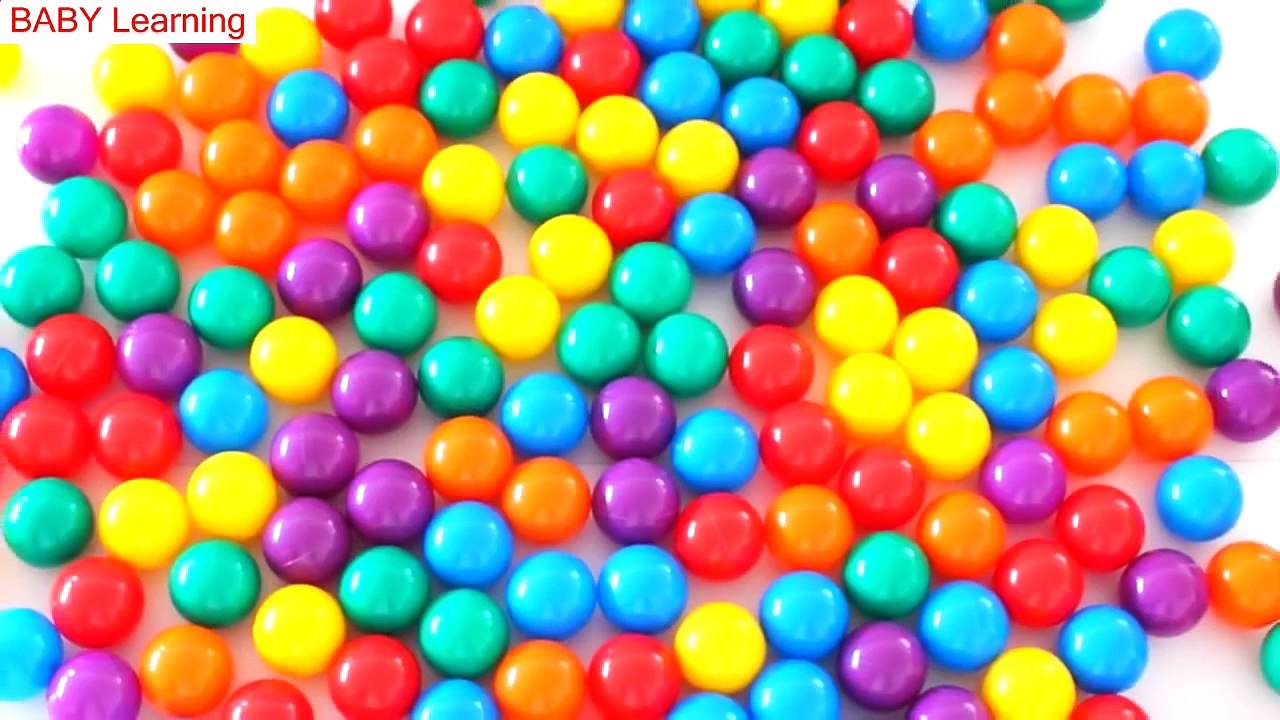 "BALL PIT SHOW" Learning Colors and Counting Surprise Toys Pez Minions Peppa Pig RainbowLearning