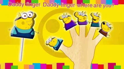 Minions Peppa Pig Lollipop Finger Family Nursery Rhymes\Mickey Mouse TV Lyrics
