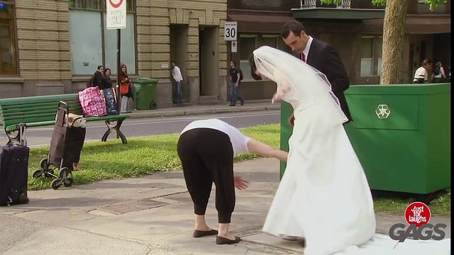 Kid Disappears Under Wedding Dress