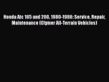 Read Honda Atc 185 and 200 1980-1986: Service Repair Maintenance (Clymer All-Terrain Vehicles)