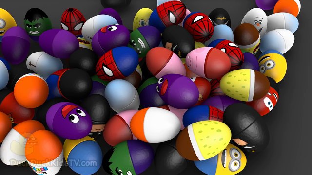 Learn Colors with Surprise Eggs Prank 3D for Kids Toddlers Color Balls Smiley Face [DuckDu